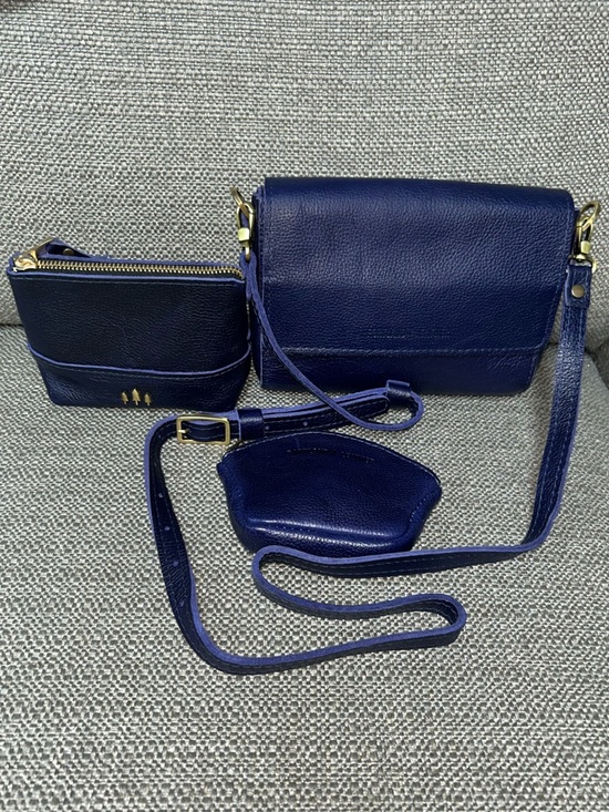 Portland Leather Handbags - Portland Leather Goods Metro Mini Cobalt Bundle